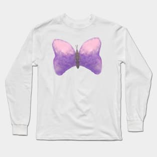 watercolour purple butterfly watercolor butterflies pink butterfly Long Sleeve T-Shirt